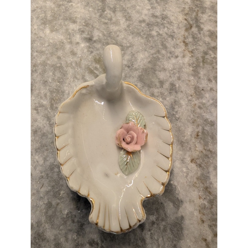 Vintage Swan‎ Trinket Dish With Applied Flowers - Picture 2 of 9
